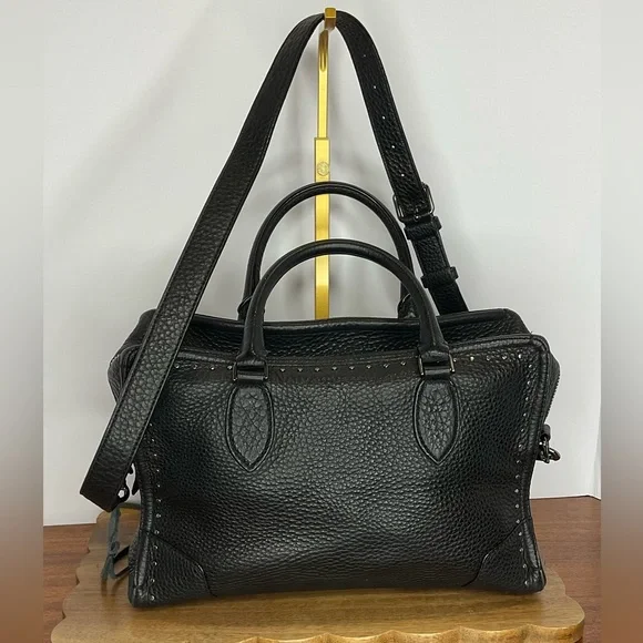 Rebecca Minkoff Pebbled Leather Moonwalking Satchel EUC - Picture 4 of 13